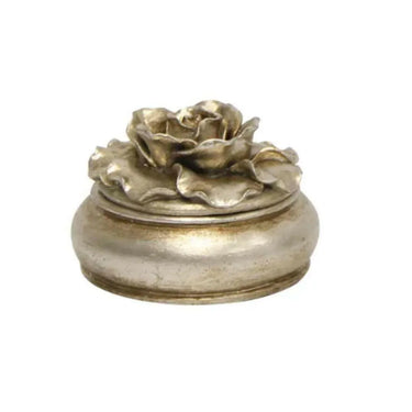 Camelia Small Round Trinket Box - Pewter Finish – High quality House of Dudley homewares